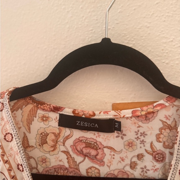 Zesica Women’s Floral V-Neck Maxi Wrap Dress sz. M - Picture 3 of 8